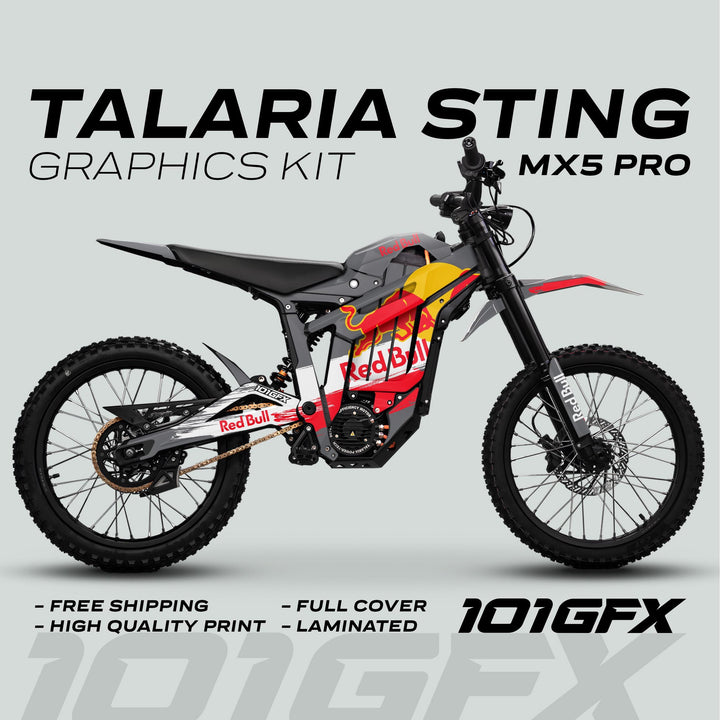 Talaria Sting MX5 PRO Graphics Kit RBULL RACE Grey Decals