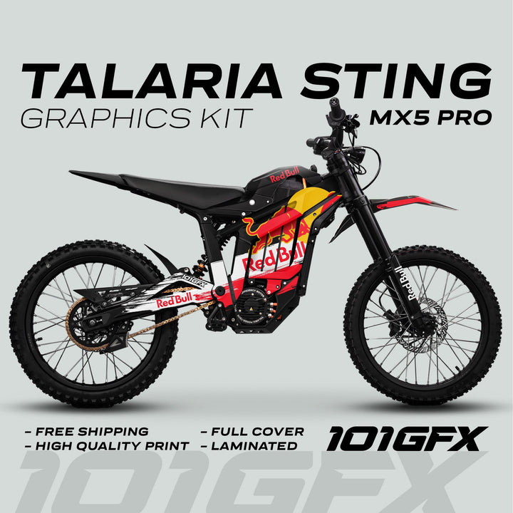 Talaria Sting MX5 PRO Graphics Kit RBULL RACE Black Decals