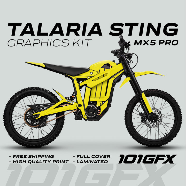 Talaria Sting MX5 PRO Graphics Kit SOLID COLOR Yellow Decals