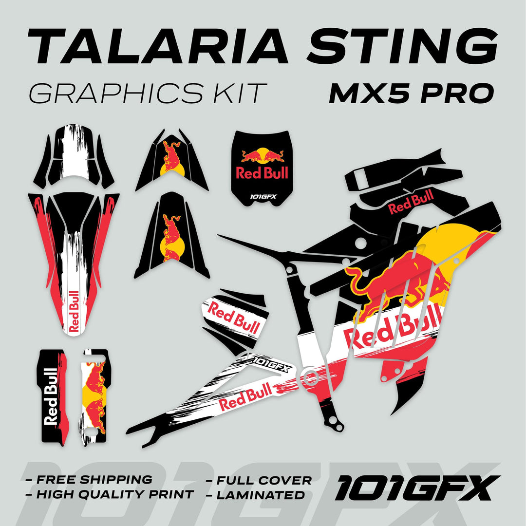 Talaria Sting MX5 PRO Graphics Kit RBULL RACE Black Decals