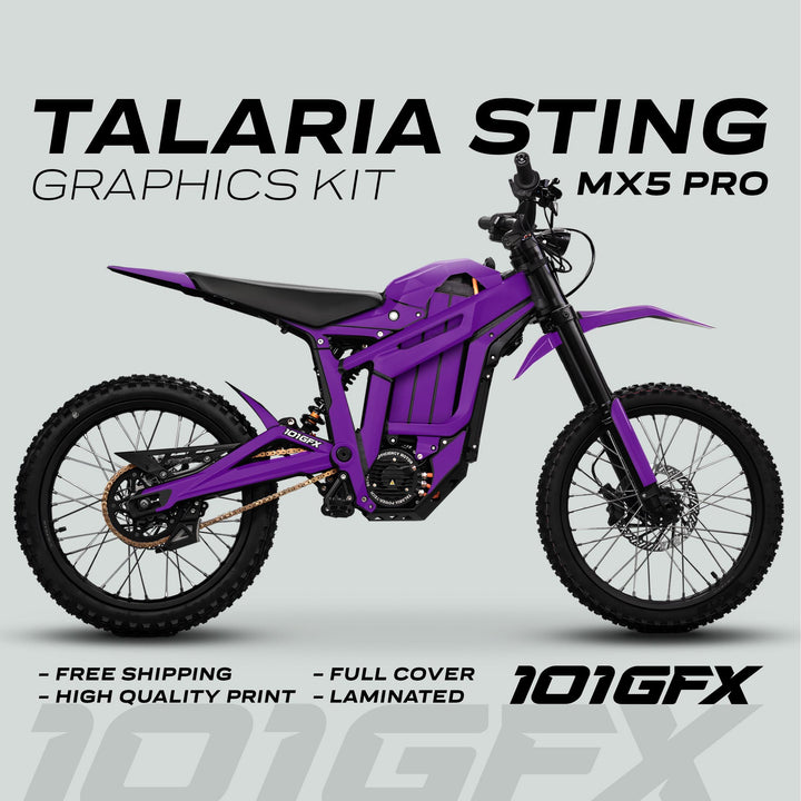 Talaria Sting MX5 PRO Graphics Kit SOLID COLOR Purple Decals
