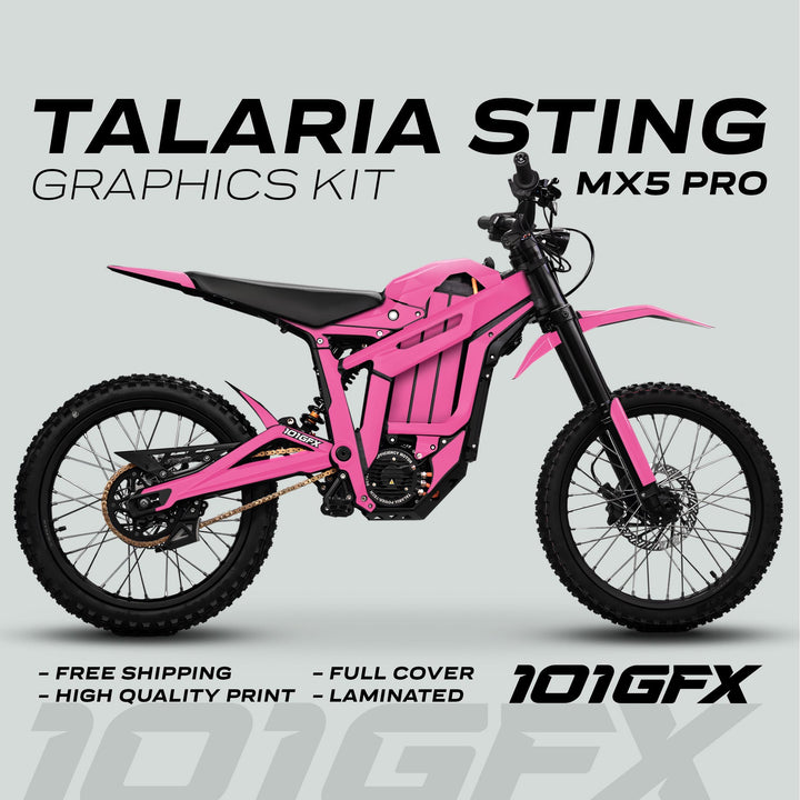 Talaria Sting MX5 PRO Graphics Kit SOLID COLOR Pink Decals