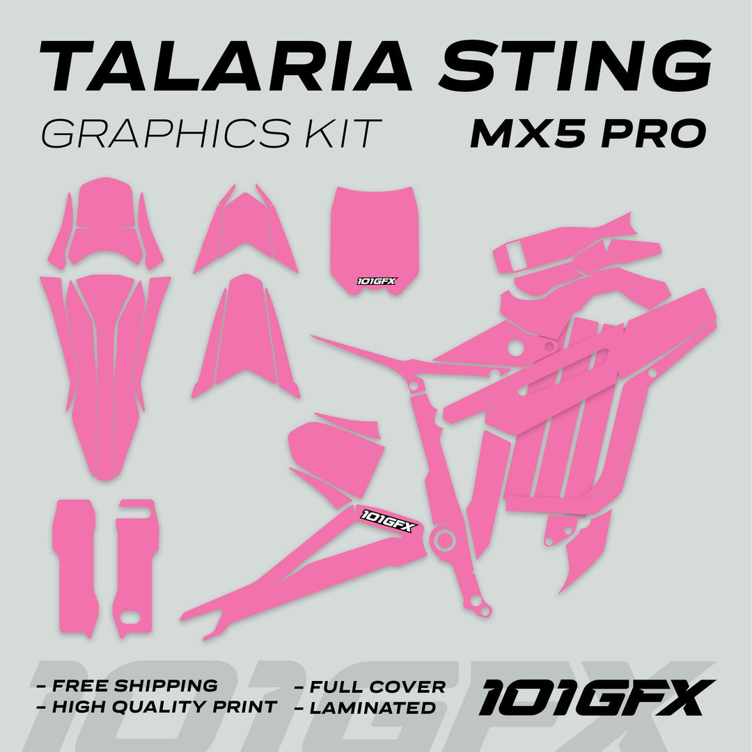 Talaria Sting MX5 PRO Graphics Kit SOLID COLOR Pink Decals