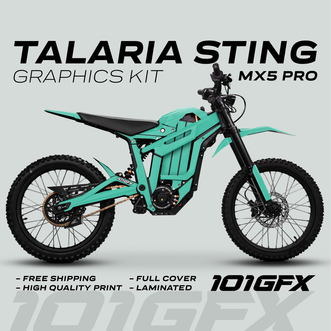 Talaria Sting MX5 PRO Graphics Kit SOLID COLOR Mint Decals
