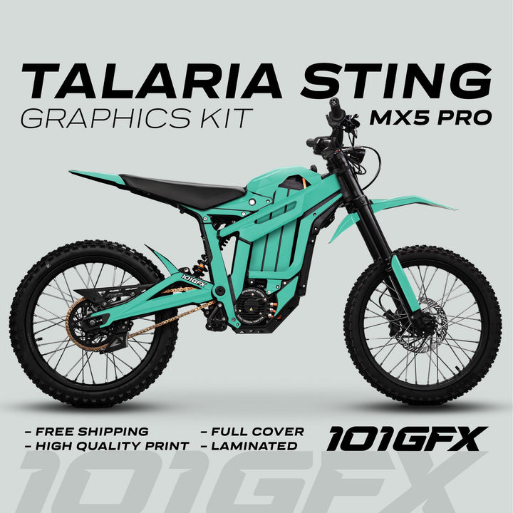 Talaria Sting MX5 PRO Graphics Kit SOLID COLOR Mint Decals