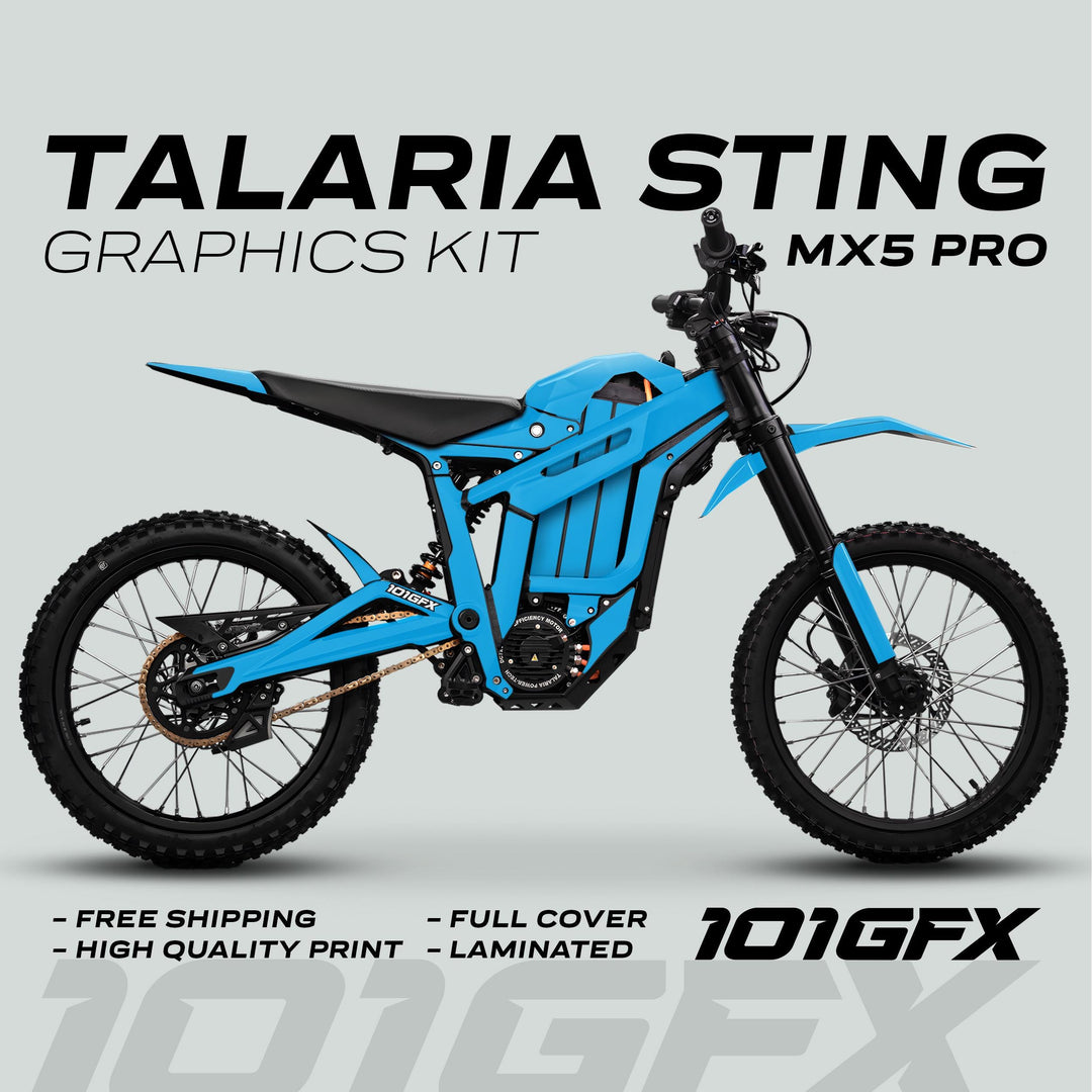 Talaria Sting MX5 PRO Graphics Kit SOLID COLOR Cyan Decals