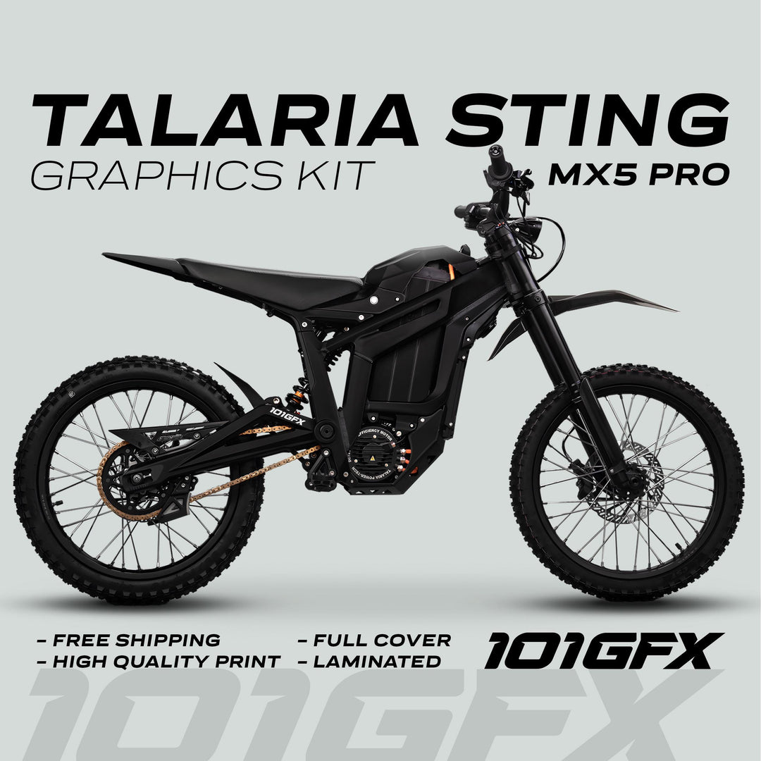 Talaria Sting MX5 PRO Graphics Kit SOLID COLOR BLACK Decals
