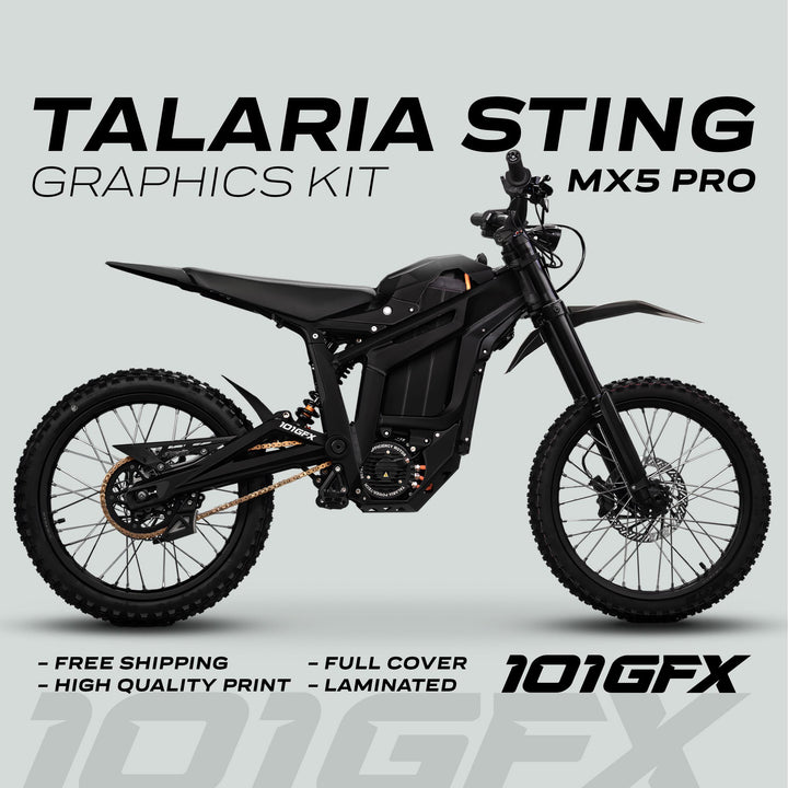 Talaria Sting MX5 PRO Graphics Kit SOLID COLOR BLACK Decals