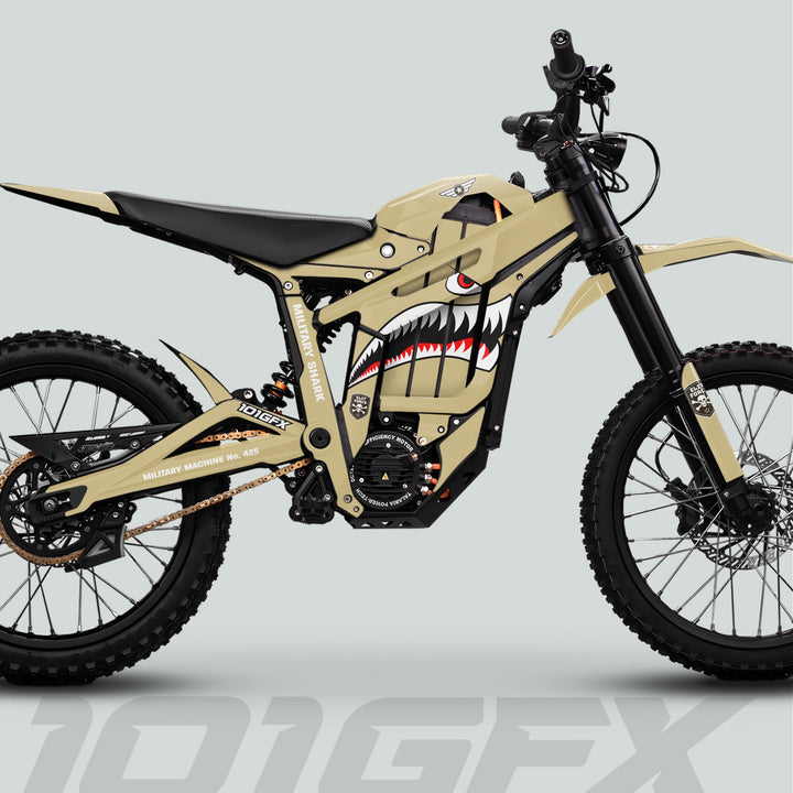 Talaria Sting MX5 PRO Graphics Kit MILITARY SHARK Sand Decals