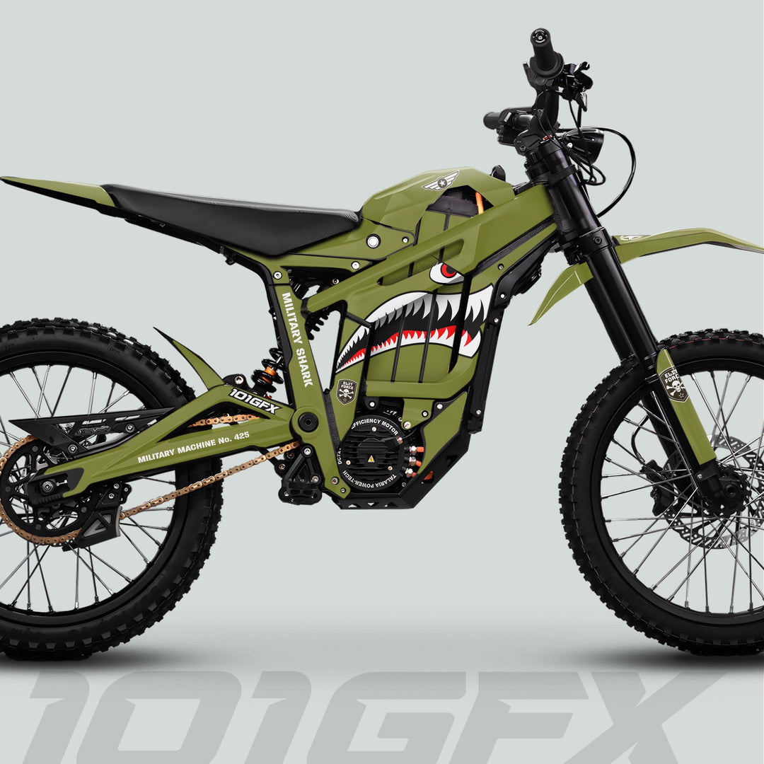 Talaria Sting MX5 PRO Graphics Kit MILITARY SHARK Olive Decals