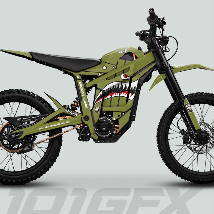 Talaria Sting MX5 PRO Graphics Kit MILITARY SHARK Olive Decals