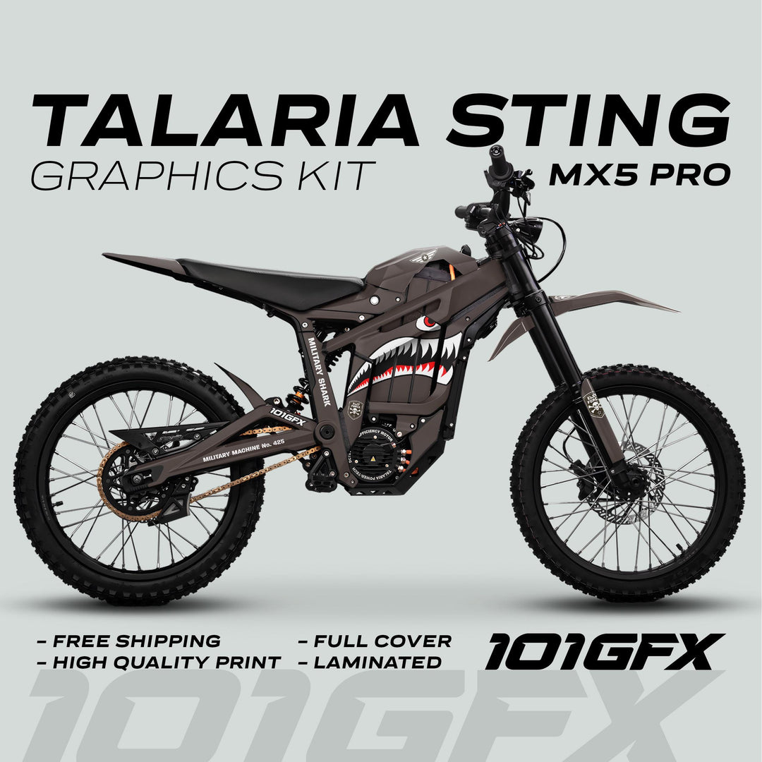 Talaria Sting MX5 PRO Graphics Kit MILITARY SHARK Earth Decals