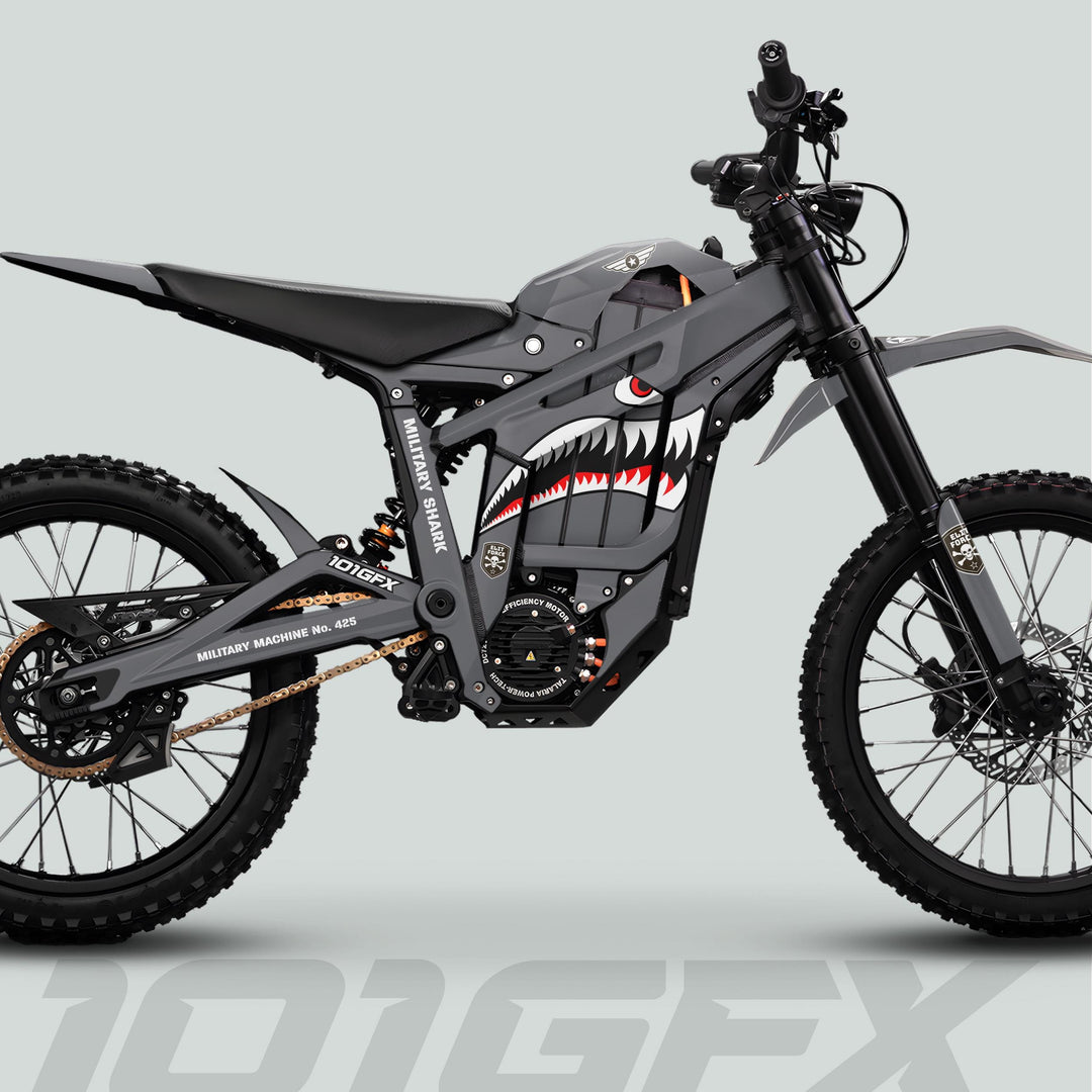 Talaria Sting MX5 PRO Graphics Kit MILITARY SHARK Grey Decals