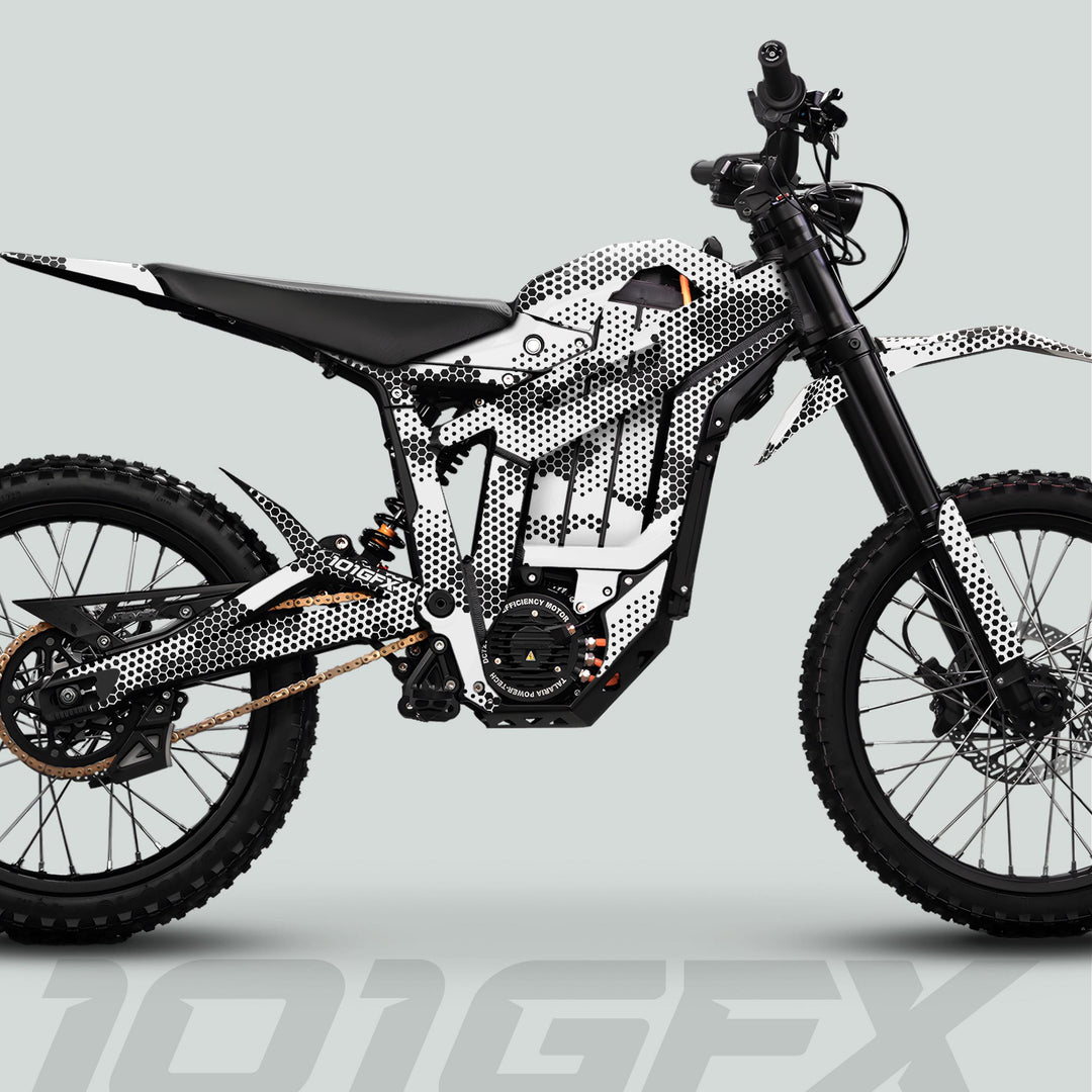 Talaria Sting MX5 PRO Graphics Kit HEXOCAM WHITE Decals