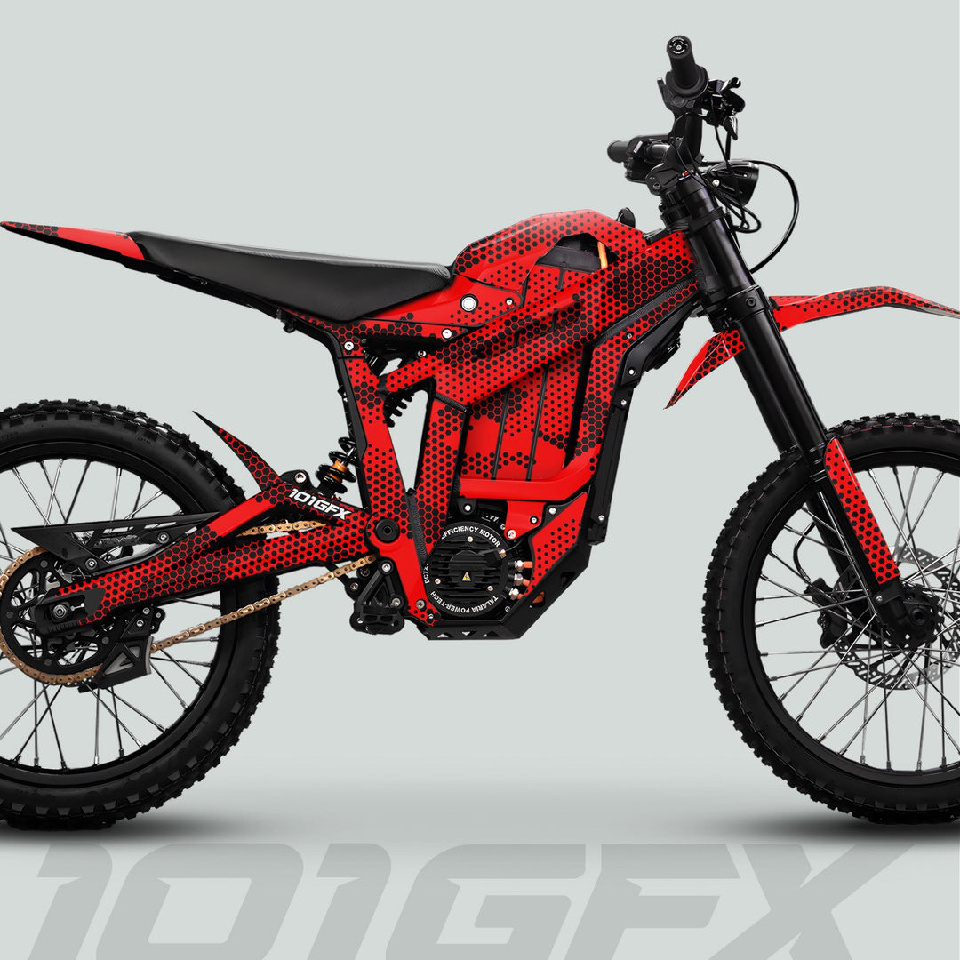 Talaria Sting MX5 PRO Graphics Kit HEXOCAM RED Decals