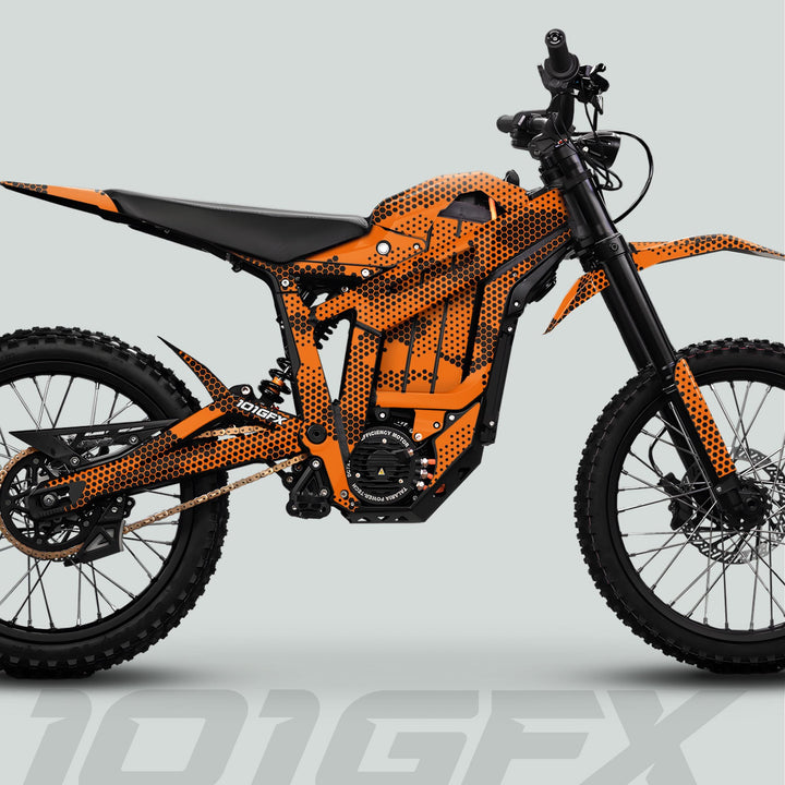Talaria Sting MX5 PRO Graphics Kit HEXOCAM ORANGE Decals