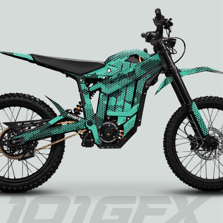 Talaria Sting MX5 PRO Graphics Kit HEXOCAM MINT Decals