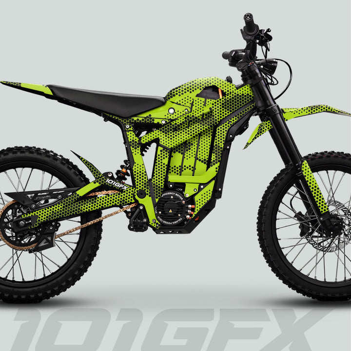 Talaria Sting MX5 PRO Graphics Kit HEXOCAM GREEN Decals