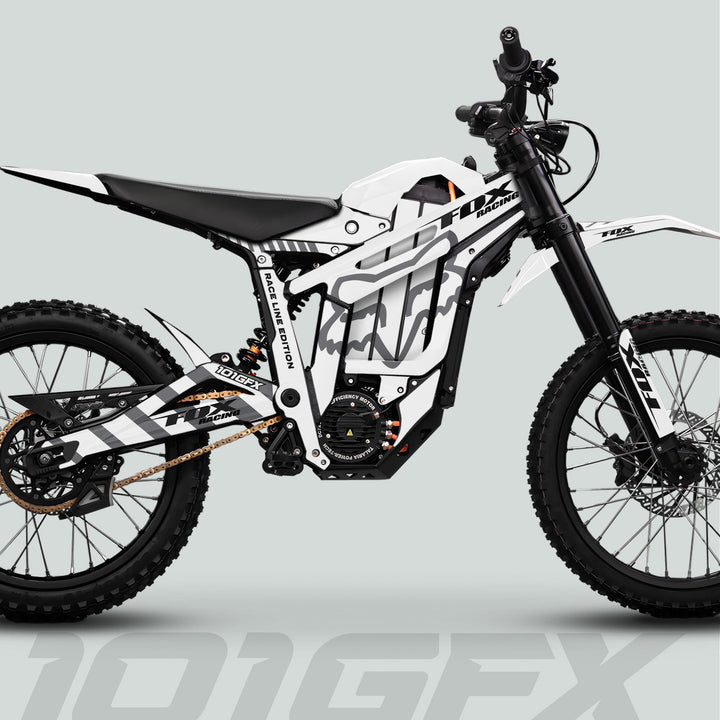 Talaria Sting MX5 PRO Graphics Kit FOX RACELINE White Grey Decals