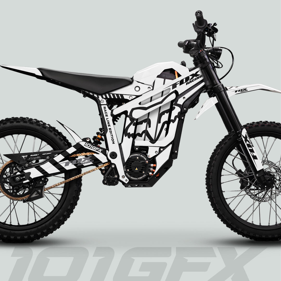 Talaria Sting MX5 PRO Graphics Kit FOX RACELINE White Black Decals