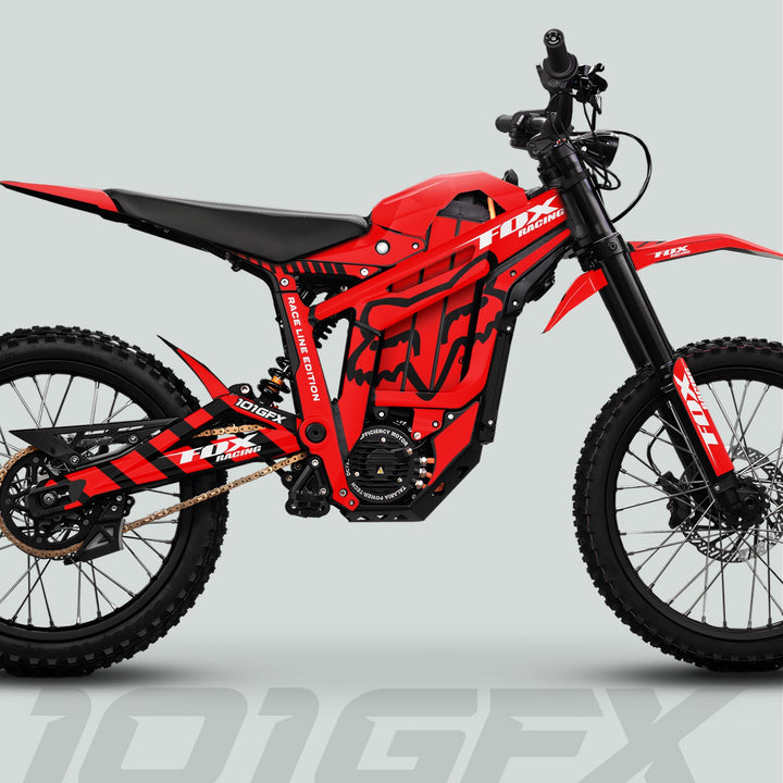 Talaria Sting MX5 PRO Graphics Kit FOX RACELINE Red Black Decals