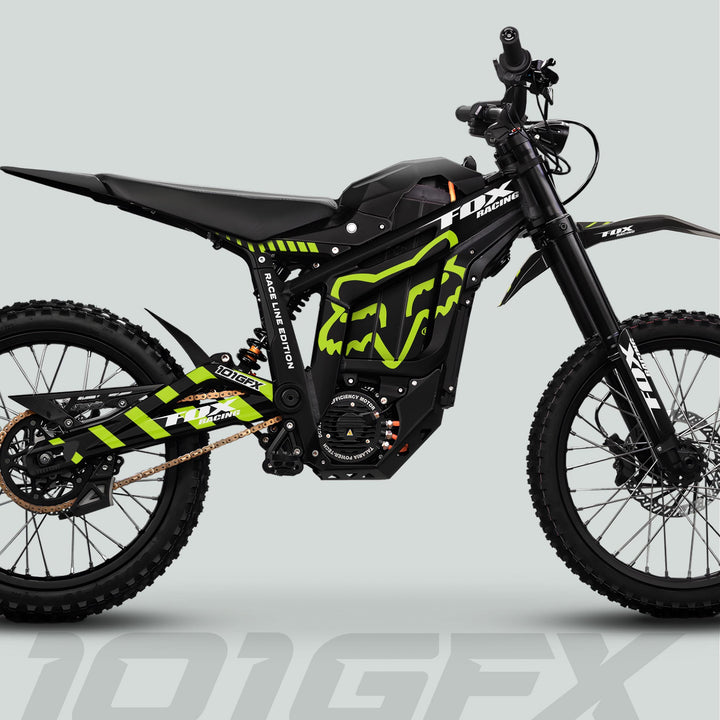 Talaria Sting MX5 PRO Graphics Kit FOX RACELINE Black Green Decals