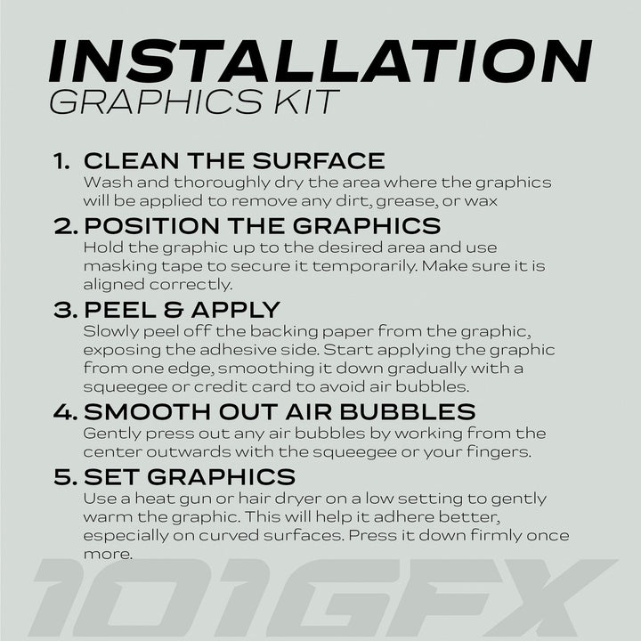 Talaria Sting MX5 PRO Graphics Kit FOX STRIPES Navy White Decals