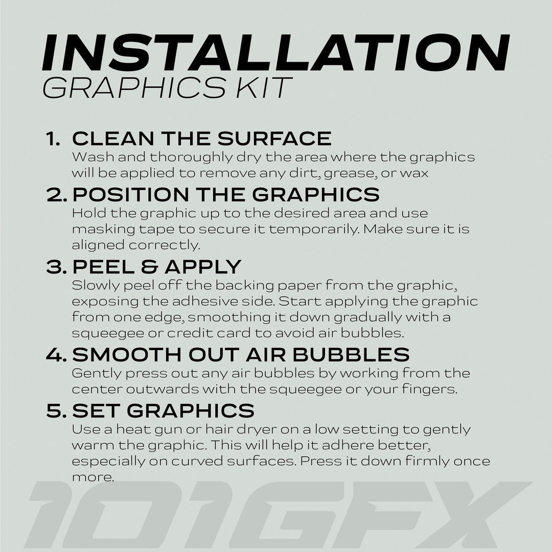 Talaria Sting MX5 PRO Graphics Kit FOX STRIPES Navy Cyan Decals