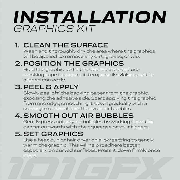 Talaria Sting MX5 PRO Graphics Kit FOX STRIPES Black Cyan Decals