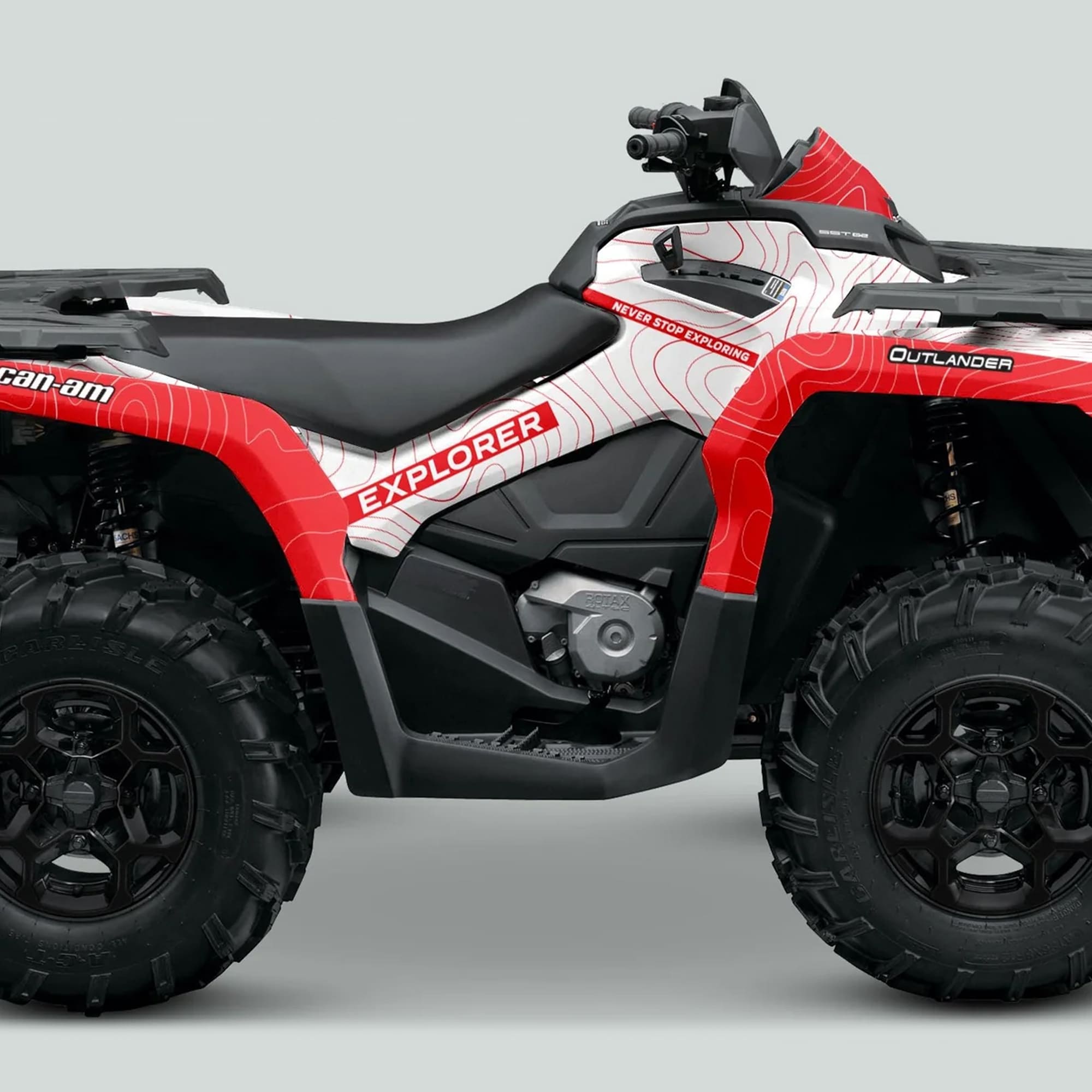 Can-Am Outlander G2 Graphics Kit White Red – 101GFX