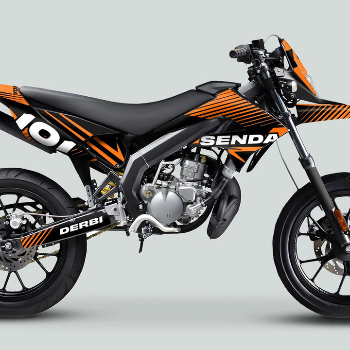 Derbi Senda Graphics Kit X-Treme 2011-2017 LINE SPACE Black Orange
