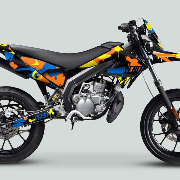 Derbi Senda Graphics Kit X-Treme 2011-2017 SPLASH BLUE ORANGE