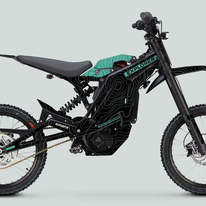 E Ride Pro SS Graphics Kit EXPLORER Black Mint