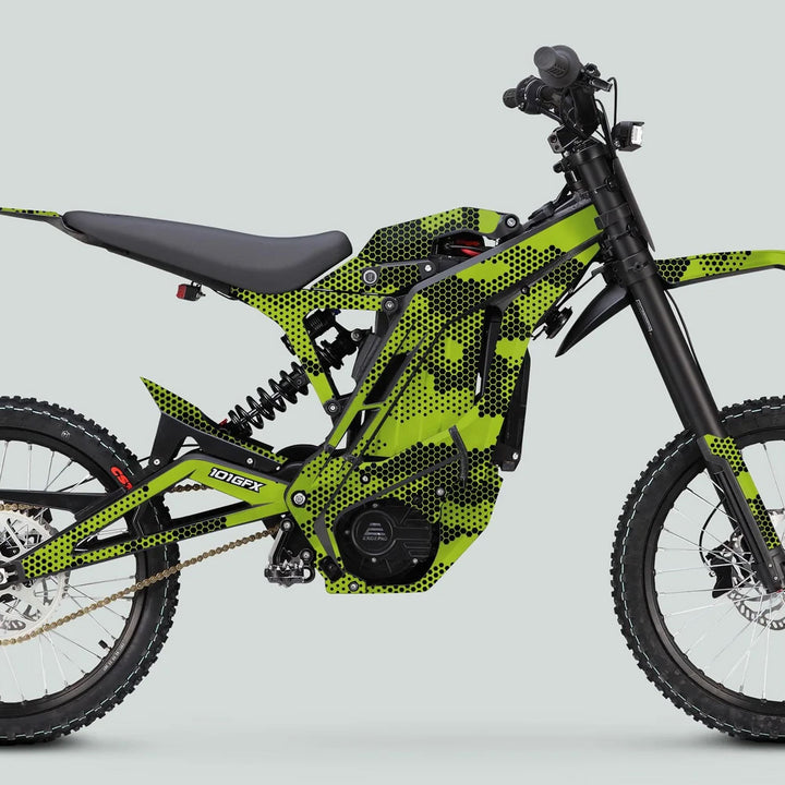 E Ride Pro SS Graphics Kit HEXOCAM GREEN