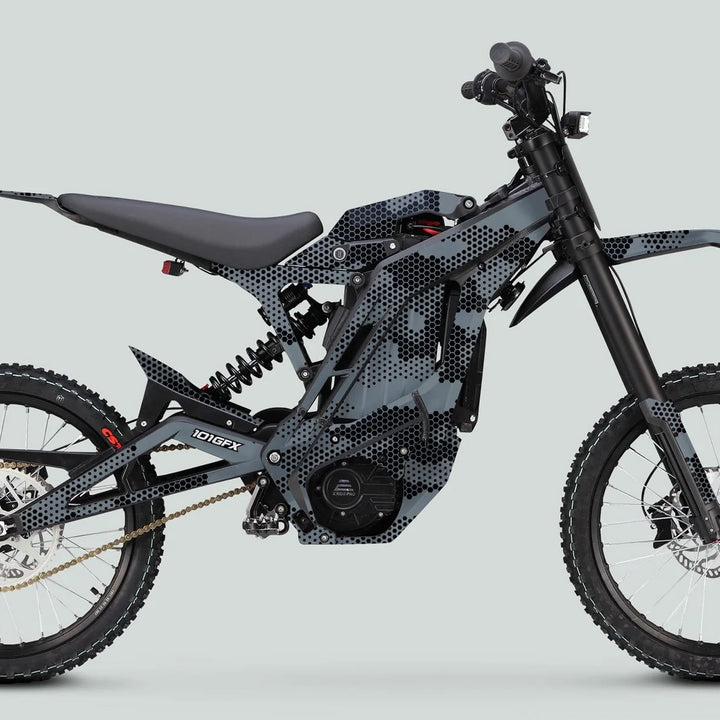 E Ride Pro SS Graphics Kit HEXOCAM GREY