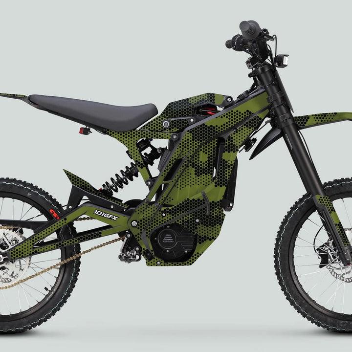 E Ride Pro SS Graphics Kit HEXOCAM OLIVE