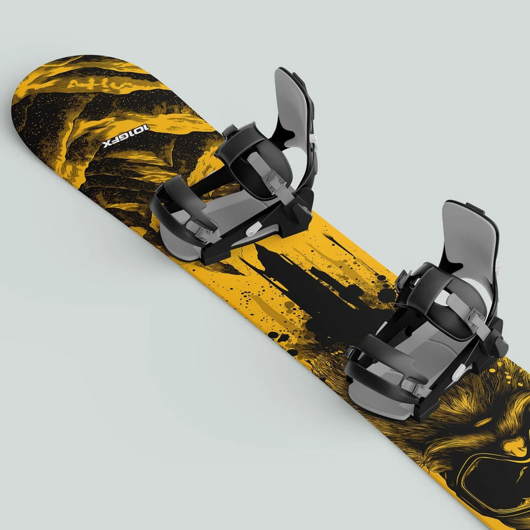 burton 141 cm snowboard yellow with flowers SNOWER YELLOW Snowboard Wrap for Stylish Protection – 101GFX