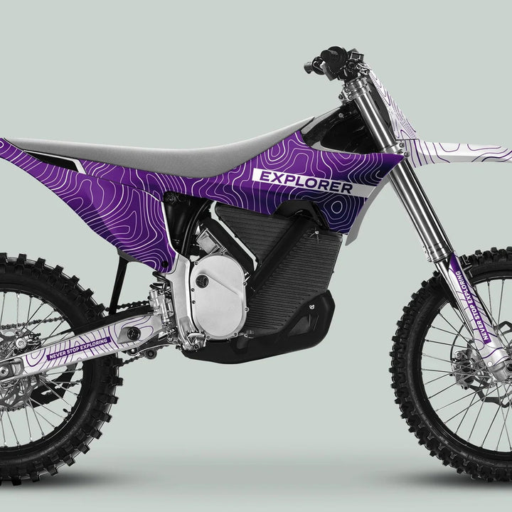 Stark Varg Graphics Kit EXPLORER PURPLE WHITE Decals Stickers