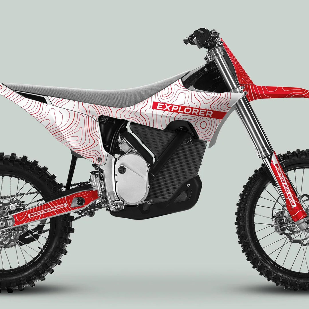 Stark Varg Graphics Kit EXPLORER WHITE RED Decals