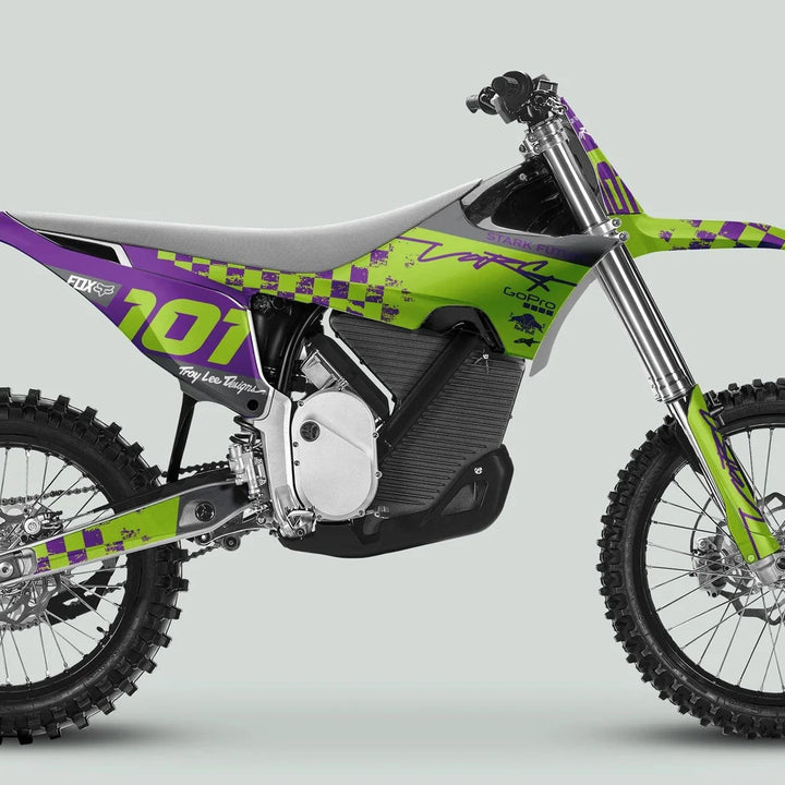 Stark Varg Graphics Kit RACE PURPLE Green Decals Stickers