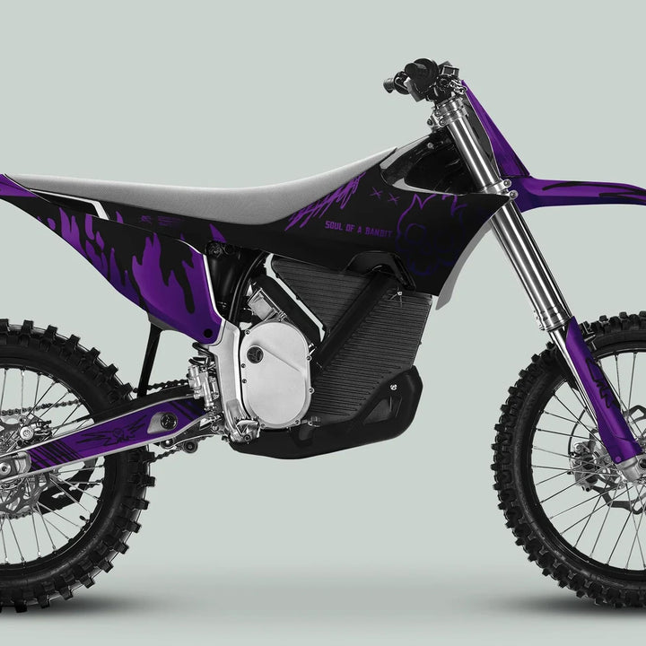 Stark Varg Graphics Kit SOUL FLAME Black Purple Decals Stickers