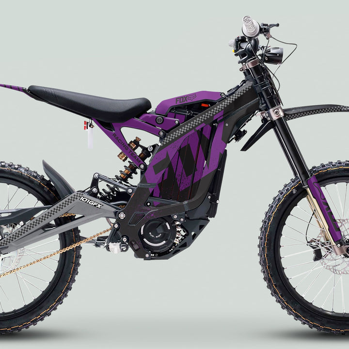 Surron Light Bee X Graphics Kit FOX DUST Black Purple