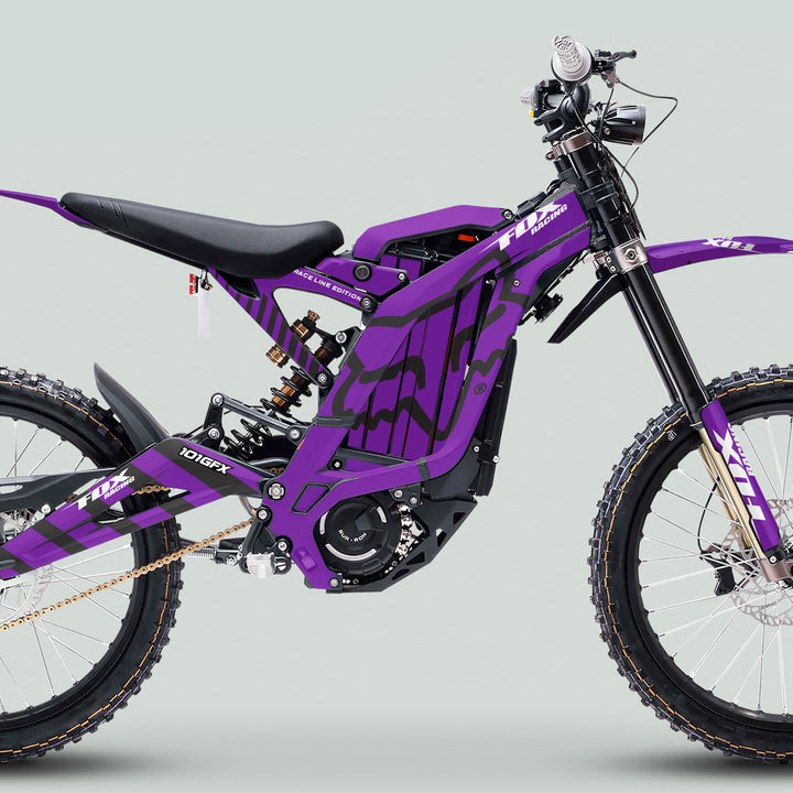 Surron Light Bee X Graphics Kit FOX RACE LINE Purple Black