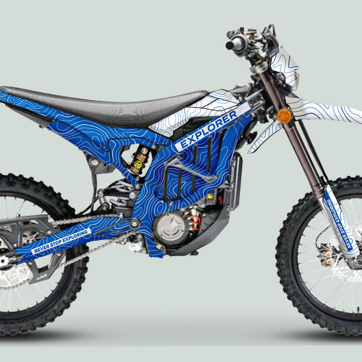 Surron Ultra Bee Graphics Kit EXPLORER BLUE WHITE