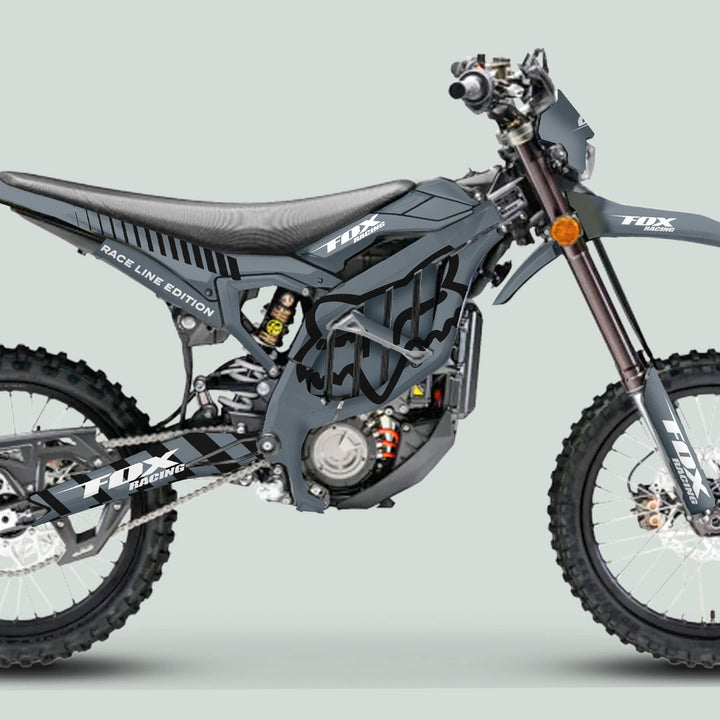 Surron Ultra Bee Graphics Kit FOX RACE LINE Grey Black