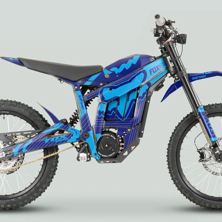 Talaria Sting MX3 MX4 Graphics Kit FOX STRIPES Navy Cyan